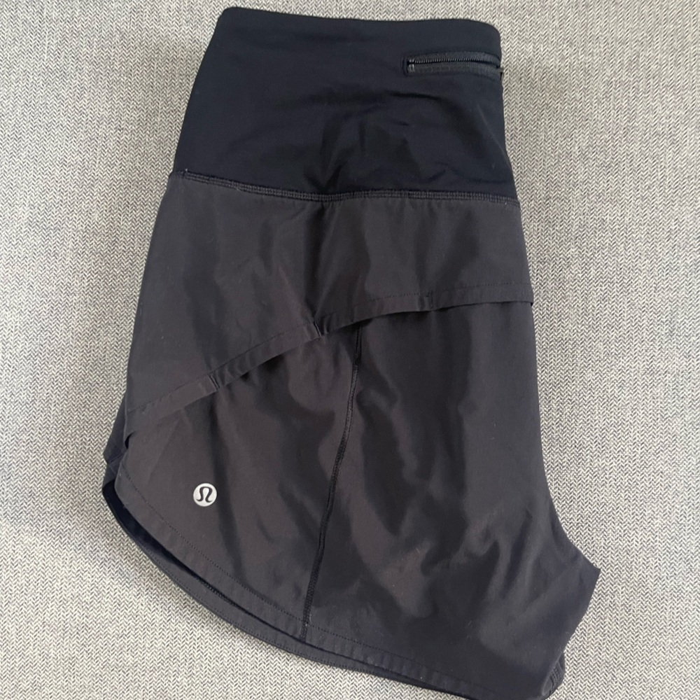 Lululemon “Sped Up” high rise shorts. Size 6.